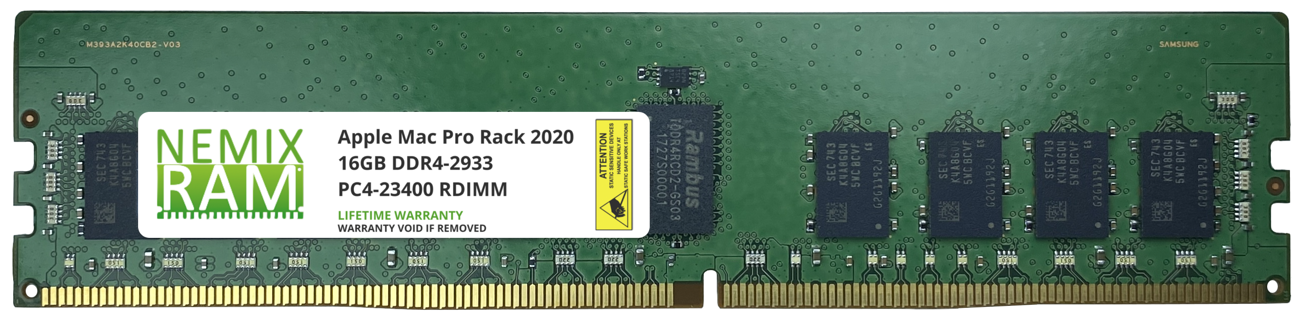 96GB 6x16GB DDR4-2933 PC4-23400 RDIMM Memory for Apple Mac Pro 